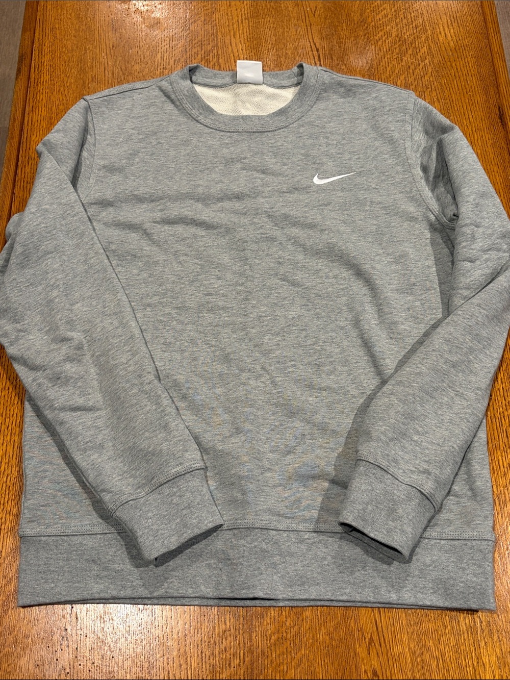 Nike Gray Crewneck Sweatshirt with White Swoosh